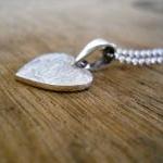 Silver Heart Necklace Heart Jewelry Flower..