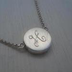 Personalized Engraved Monogram Necklace Initial..