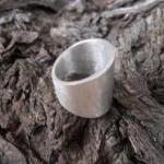 Wide Modern Ring Wide Ring - Tapered