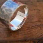 Wide Rustic Hammered Band Unisex