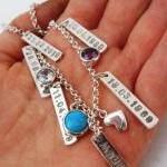 Mothers Day Gift Silver Charm Bracelet..