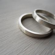Wedding bands set wedding band wedding rings set mens ring unisex ring Matte