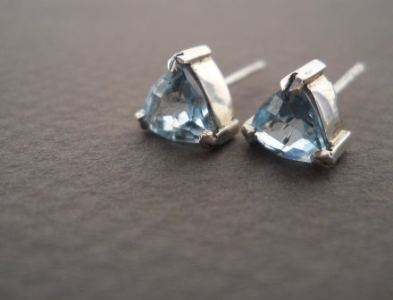 Blue Topaz Studs Earrings